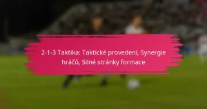 2-1-3 Taktika: Taktické provedení, Synergie hráčů, Silné stránky formace