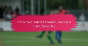 2-3 Formace: Taktická flexibilita, Pozicování hráčů, Průběh hry